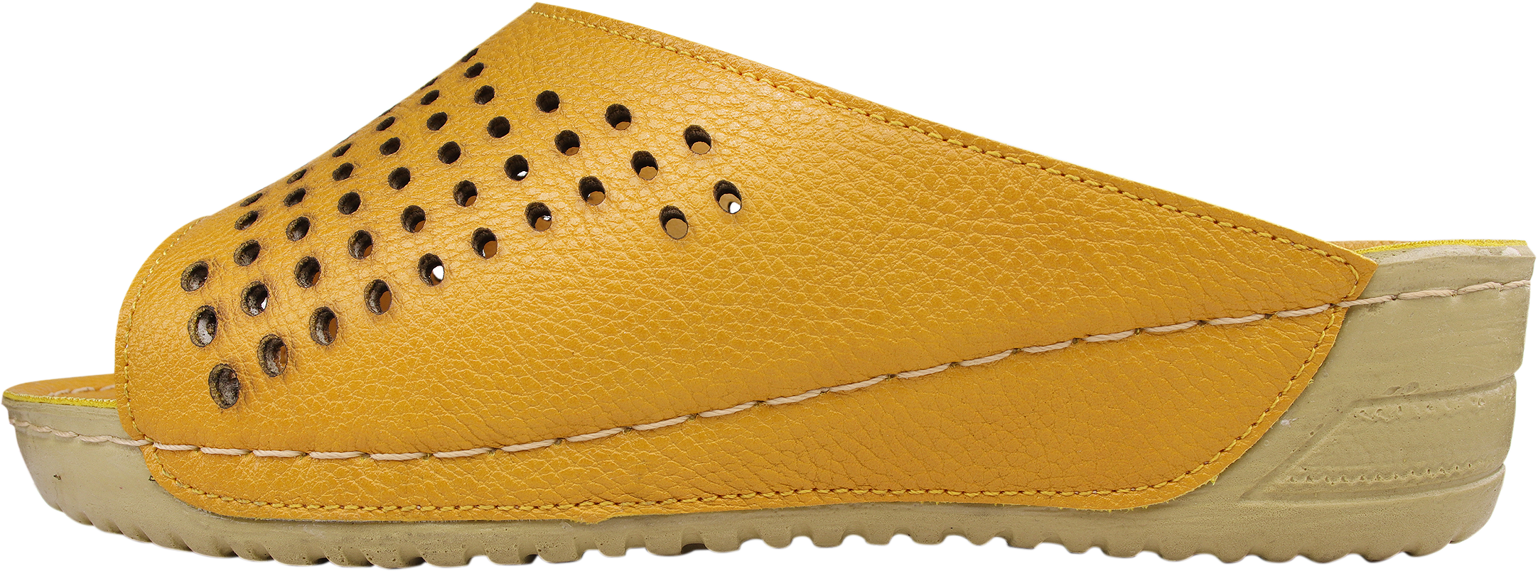 دمپایی زنانه خارپاشنه پاتکان مدل 29-102 رنگ خردلی